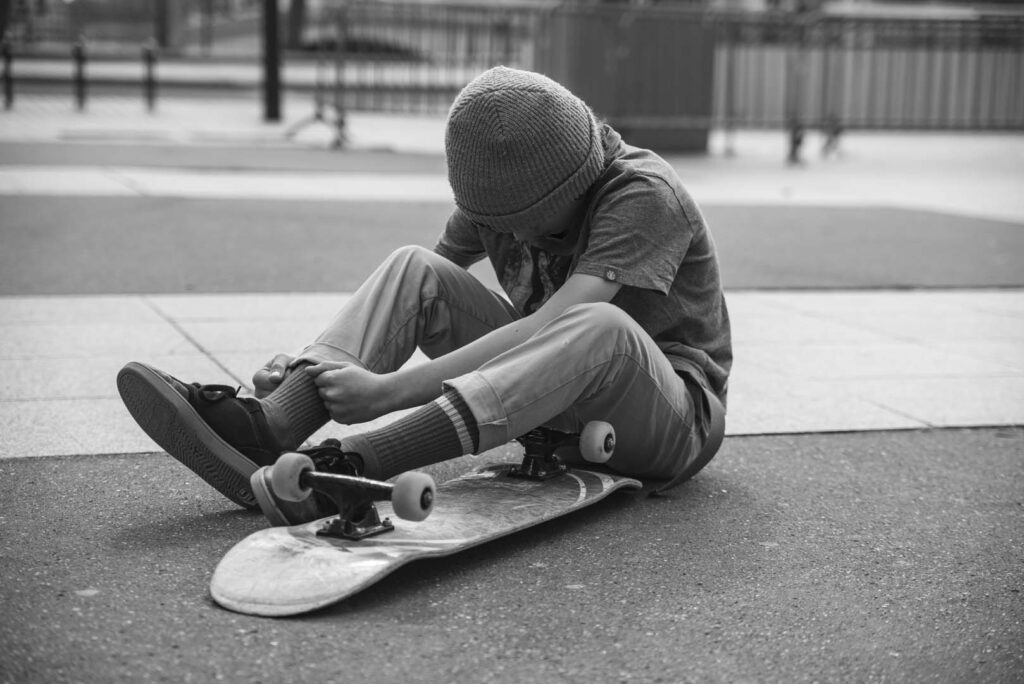The youngest : Photographie par Olivier Cosson, série skate way of life