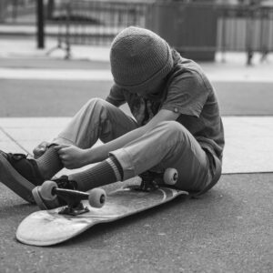 The youngest : Photographie par Olivier Cosson, série skate way of life